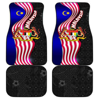 Malaysia Coat of Arms Car Mats with National Flag and Black Batik Pattern