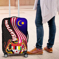 Malaysia Coat of Arms Luggage Cover with National Flag and Black Batik Pattern