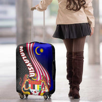Malaysia Coat of Arms Luggage Cover with National Flag and Black Batik Pattern