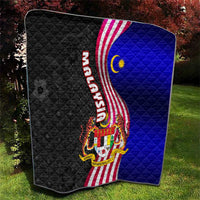 Malaysia Coat of Arms Quilt with National Flag and Black Batik Pattern