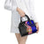 Malaysia Coat of Arms Shoulder Handbag with National Flag and Black Batik Pattern