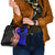 Malaysia Coat of Arms Shoulder Handbag with National Flag and Black Batik Pattern
