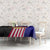 Malaysia Coat of Arms Tablecloth with National Flag and Black Batik Pattern