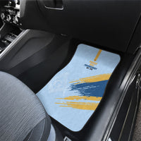 Prince Hall Freemasonry Car Mats Vintage Brush Stroke Masonic Blue Gold Graphic