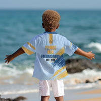 Prince Hall Freemasonry Kid Hawaiian Shirt Vintage Brush Stroke Masonic Blue Gold Graphic