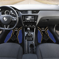 Personalized Prince Hall Freemasonry Car Mats Royal Blue Gold Masonic Geometric Legacy Graphic