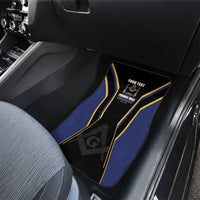 Personalized Prince Hall Freemasonry Car Mats Royal Blue Gold Masonic Geometric Legacy Graphic