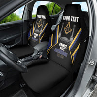Personalized Prince Hall Freemasonry Car Seat Cover Royal Blue Gold Masonic Geometric Legacy Graphic
