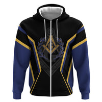 Personalized Prince Hall Freemasonry Hoodie Royal Blue Gold Masonic Geometric Legacy Graphic