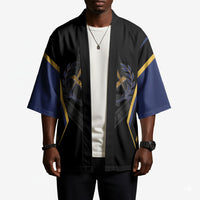 Personalized Prince Hall Freemasonry Kimono Royal Blue Gold Masonic Geometric Legacy Graphic