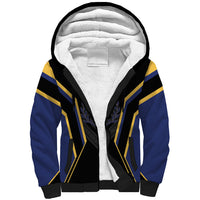 Personalized Prince Hall Freemasonry Sherpa Hoodie Royal Blue Gold Masonic Geometric Legacy Graphic