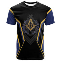 Personalized Prince Hall Freemasonry T shirt Royal Blue Gold Masonic Geometric Legacy Graphic