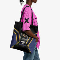 Personalized Prince Hall Freemasonry Tote Bag Royal Blue Gold Masonic Geometric Legacy Graphic