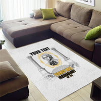 Personalized Prince Hall Freemasonry Area Rug Masonic Square And Compass Vintage Gold Pillar Illustration