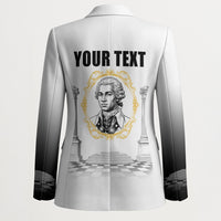 Personalized Prince Hall Freemasonry Blazer Masonic Square And Compass Vintage Gold Pillar Illustration