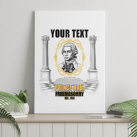 Personalized Prince Hall Freemasonry Canvas Wall Art Masonic Square And Compass Vintage Gold Pillar Illustration