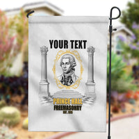 Personalized Prince Hall Freemasonry Garden Flag Masonic Square And Compass Vintage Gold Pillar Illustration