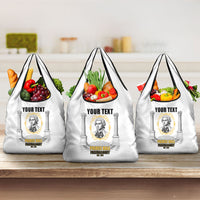 Personalized Prince Hall Freemasonry Grocery Bag Masonic Square And Compass Vintage Gold Pillar Illustration