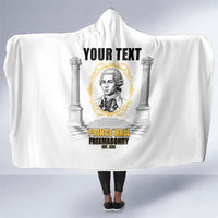 Personalized Prince Hall Freemasonry Hooded Blanket Masonic Square And Compass Vintage Gold Pillar Illustration