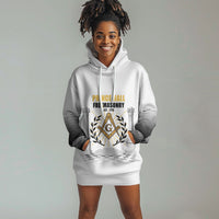 Personalized Prince Hall Freemasonry Hoodie Dress Masonic Square And Compass Vintage Gold Pillar Illustration