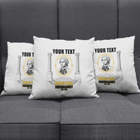 Personalized Prince Hall Freemasonry Pillow Cover Masonic Square And Compass Vintage Gold Pillar Illustration