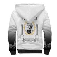 Personalized Prince Hall Freemasonry Sherpa Hoodie Masonic Square And Compass Vintage Gold Pillar Illustration