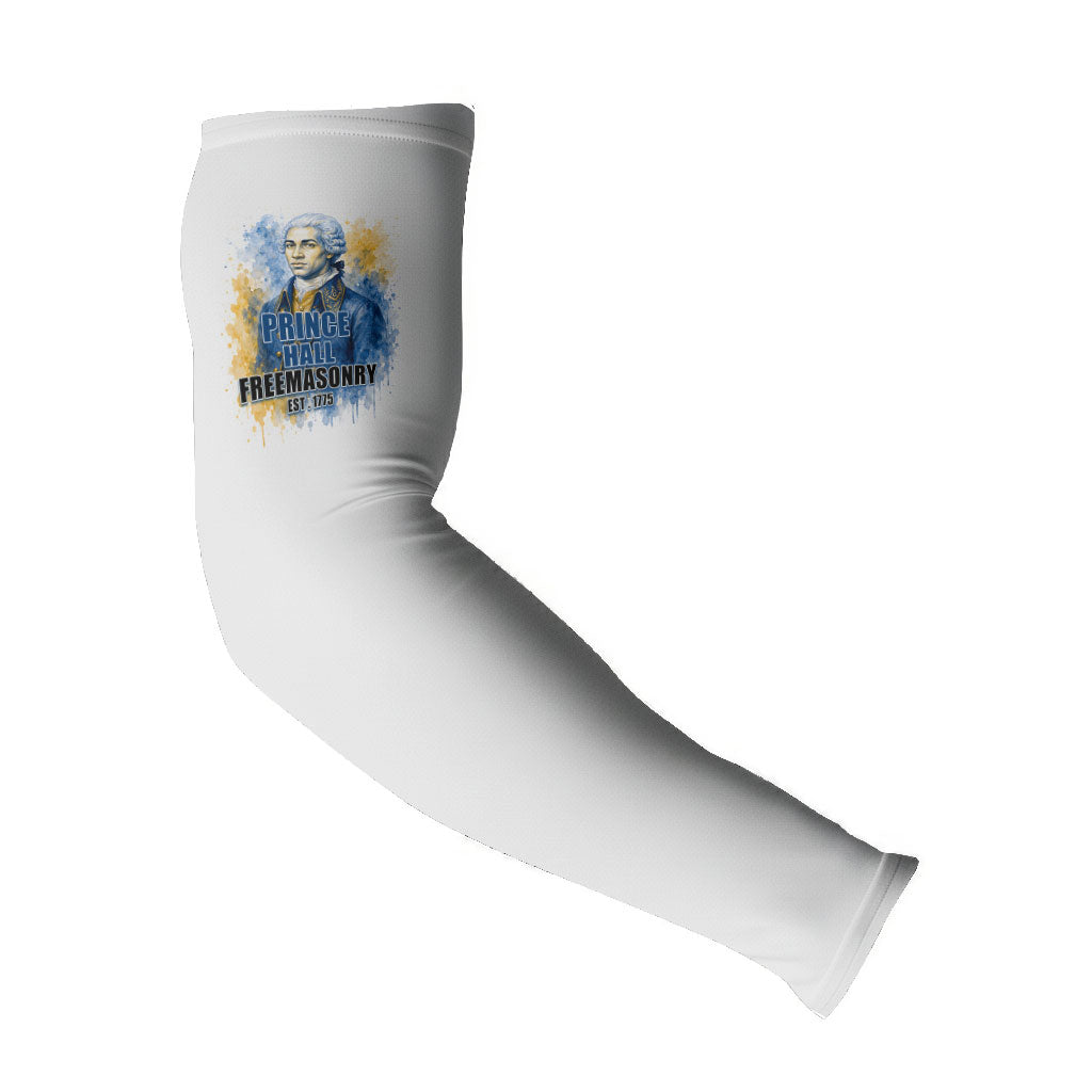 Prince Hall Freemasonry Arm Sleeves Square And Compass Letter G Watercolor Portrait Art