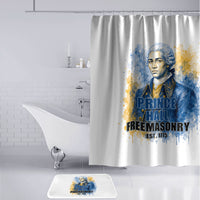Prince Hall Freemasonry Bathroom Set Square And Compass Letter G Watercolor Portrait Art