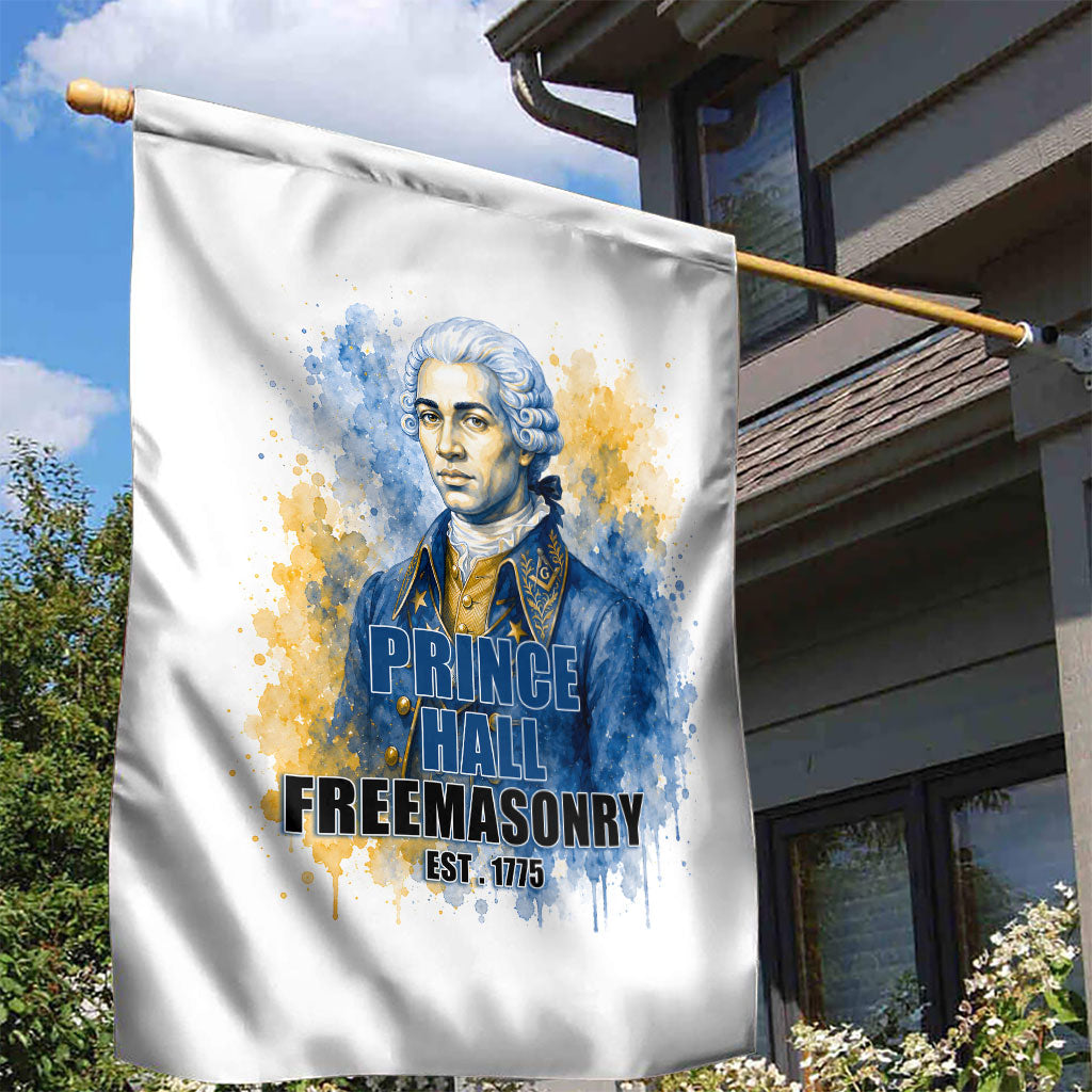 Prince Hall Freemasonry Garden Flag Square And Compass Letter G Watercolor Portrait Art