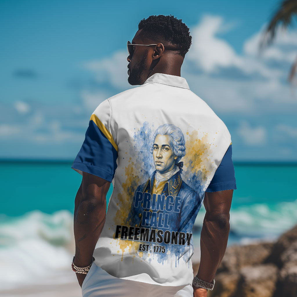 Prince Hall Freemasonry Hawaiian Shirt Square And Compass Letter G Watercolor Portrait Art