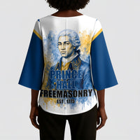 Prince Hall Freemasonry Kimono Sleeve Blouse Square And Compass Letter G Watercolor Portrait Art