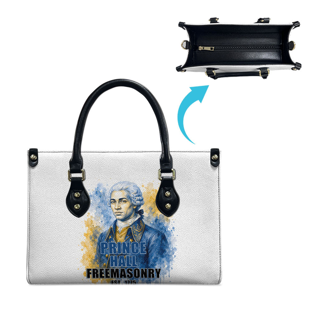 Prince Hall Freemasonry Leather Bag Square And Compass Letter G Watercolor Portrait Art