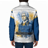 Prince Hall Freemasonry Padded Jacket Square And Compass Letter G Watercolor Portrait Art