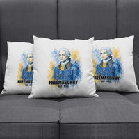 Prince Hall Freemasonry Pillow Cover Square And Compass Letter G Watercolor Portrait Art