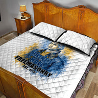 Prince Hall Freemasonry Quilt Bed Set Square And Compass Letter G Watercolor Portrait Art