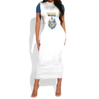 Prince Hall Freemasonry Short Sleeve Bodycon Dress Square And Compass Letter G Watercolor Portrait Art