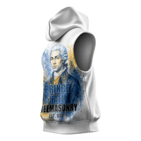 Prince Hall Freemasonry Sleeveless Hoodie Square And Compass Letter G Watercolor Portrait Art