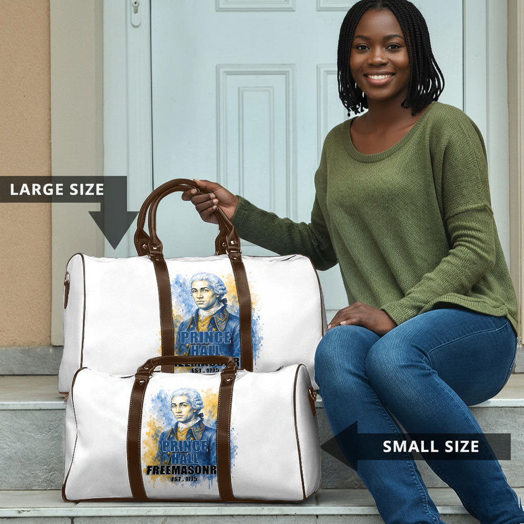 Prince Hall Freemasonry Travel Bag Square And Compass Letter G Watercolor Portrait Art