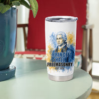 Prince Hall Freemasonry Tumbler Cup Square And Compass Letter G Watercolor Portrait Art