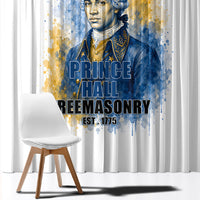 Prince Hall Freemasonry Window Curtain Square And Compass Letter G Watercolor Portrait Art