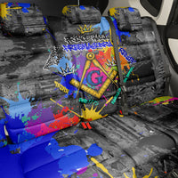 Prince Hall Freemasonry Back Car Seat Cover Colorful Graffiti Paint Splatter On Urban Stone Wall