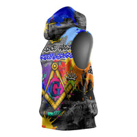 Prince Hall Freemasonry Sleeveless Hoodie Colorful Graffiti Paint Splatter On Urban Stone Wall