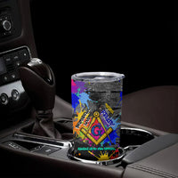 Prince Hall Freemasonry Tumbler Cup Colorful Graffiti Paint Splatter On Urban Stone Wall