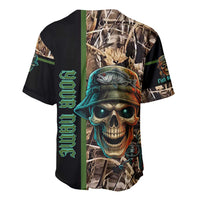 Personalized Fish Reaper Skull Baseball Jersey Camouflage Background and Fishing Rod Graphic Design - Wonder Print Shop