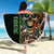 Personalized Fish Reaper Skull Beach Blanket Camouflage Background and Fishing Rod Graphic Design - Wonder Print Shop