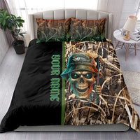Personalized Fish Reaper Skull Bedding Set Camouflage Background and Fishing Rod Graphic Design - Wonder Print Shop