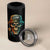 Personalized Fish Reaper Skull 4 in 1 Can Cooler Tumbler Camouflage Background and Fishing Rod Graphic Design - Wonder Print Shop