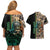 Personalized Fish Reaper Skull Couples Matching Off Shoulder Short Dress and Hawaiian Shirt Camouflage Background and Fishing Rod Graphic Design - Wonder Print Shop