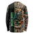 Personalized Fish Reaper Skull Long Sleeve Shirt Camouflage Background and Fishing Rod Graphic Design - Wonder Print Shop