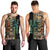 Personalized Fish Reaper Skull Men Tank Top Camouflage Background and Fishing Rod Graphic Design - Wonder Print Shop